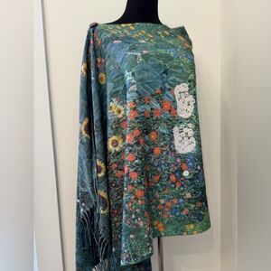 Magic Scarf Elegant Floral Print Reversible Wrap Scarf